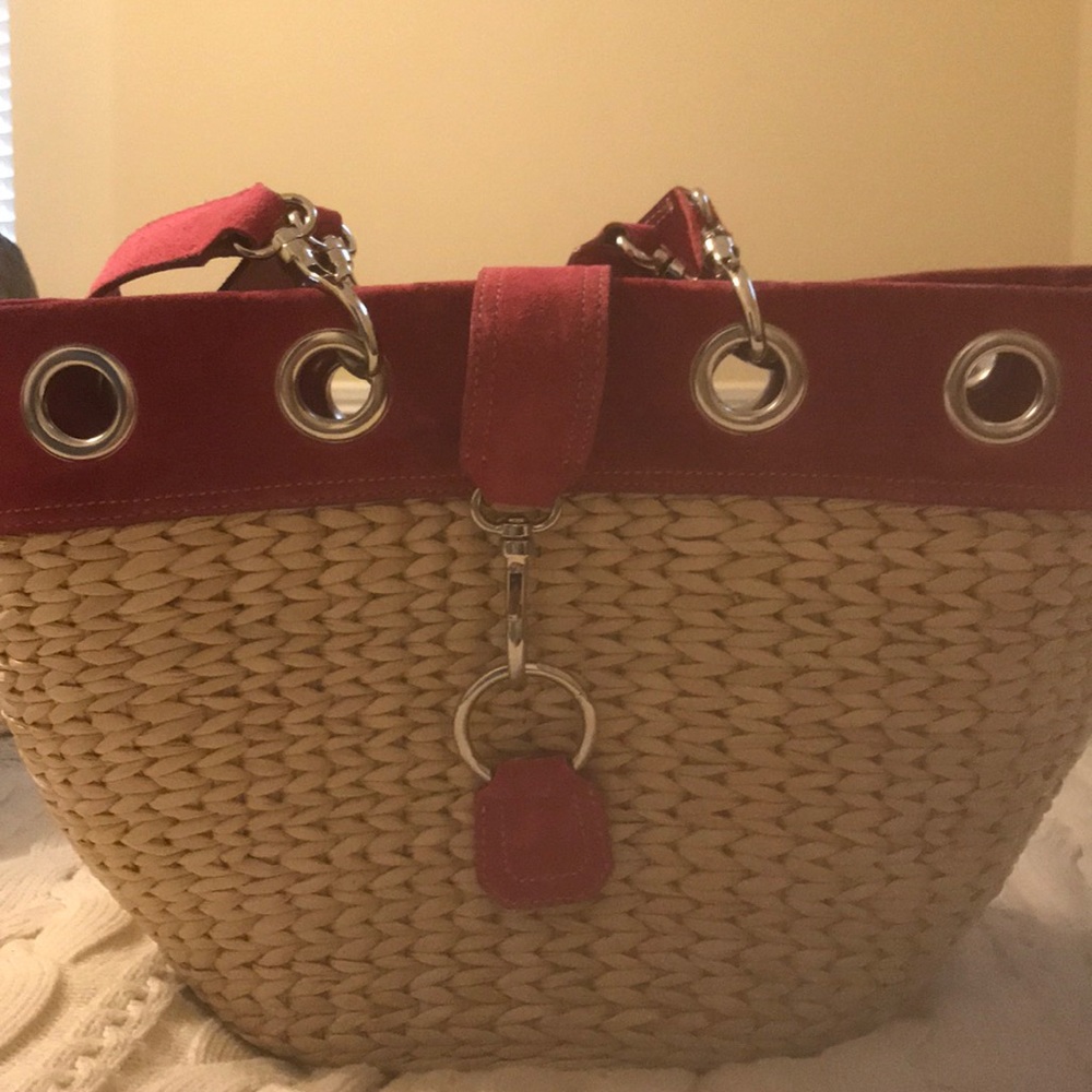 Amanda Smith straw tote bag
